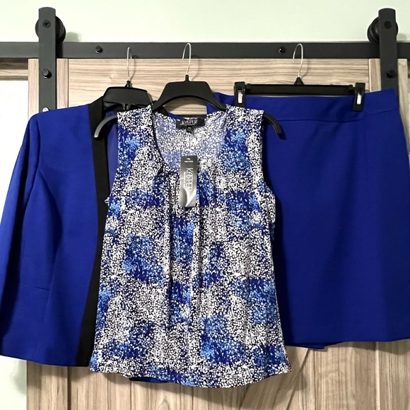 KASPER Blue Crepe Open Front Jacket SZ 14P NWT - Picture 13 of 13